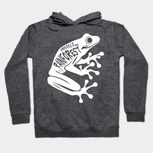 White Dart frog - Protect the rainforest Hoodie